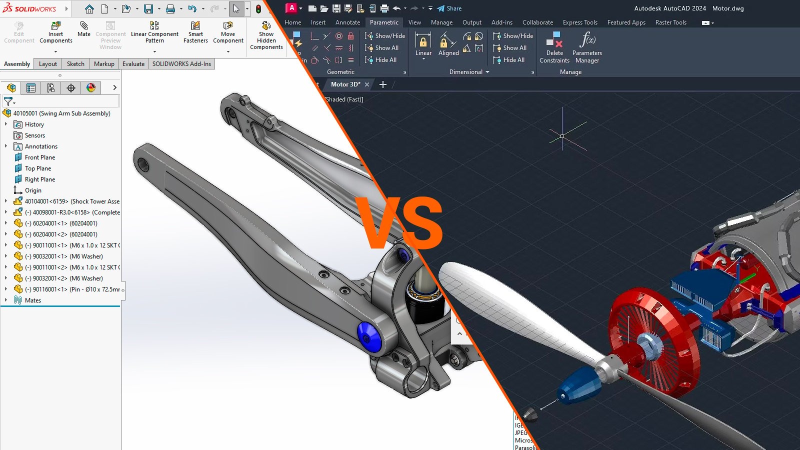 AutoCAD vs SolidWorks